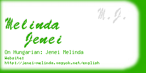 melinda jenei business card